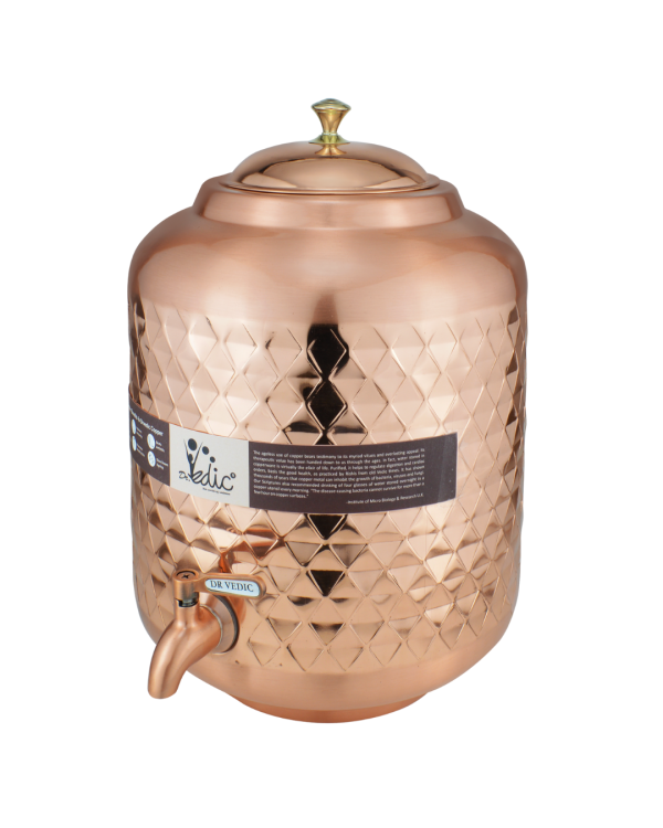 Drvedic Copper Aayurveda Mataka (Glossy Diamond)