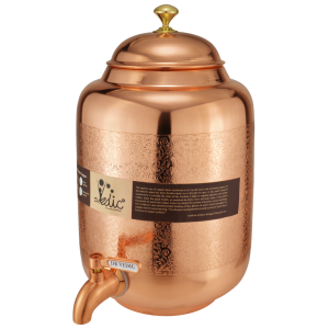 Drvedic Copper Aayurveda Mataka (Glossy Carving)